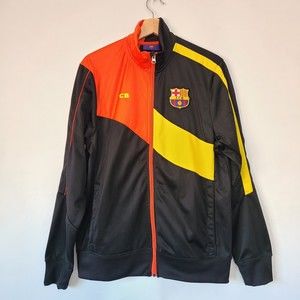 Barcelona FC Men's Full Zip Warm Up Jacket, Size M